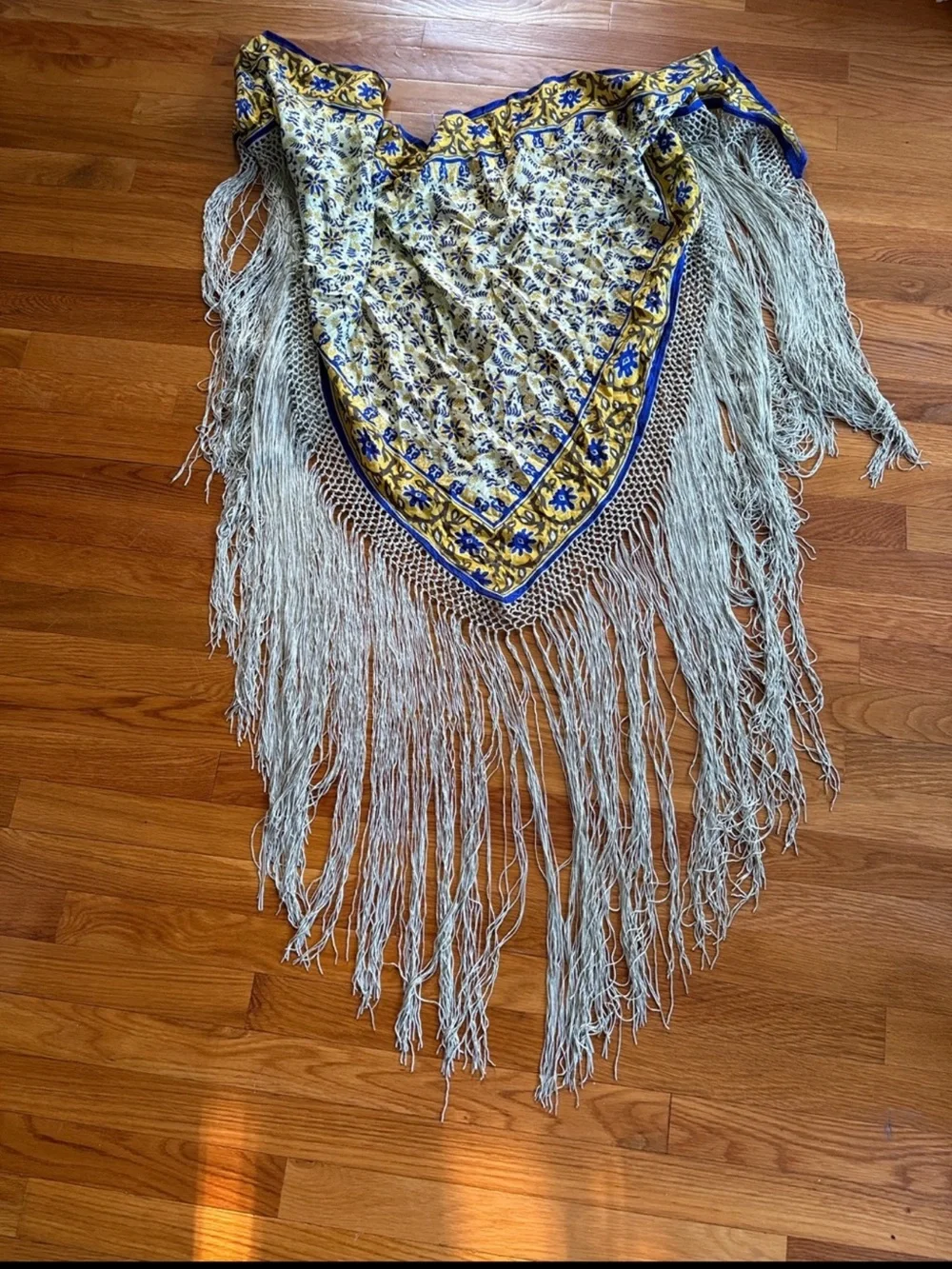 Free People Amara Finge Silk Sarong One Size